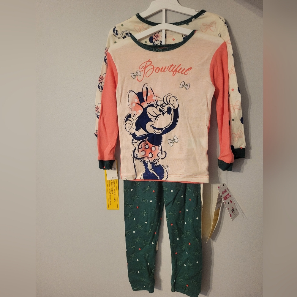 Minnie Mouse 4 PC Lot of Toddler Girls Pajamas Sz 4T NWT